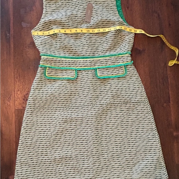 J.Crew Re-Imagined Green Textured Sleeveless Dress NWT Size 12 - Picture 9 of 11
